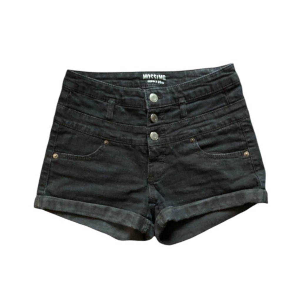 Mossimo Supply Co. • High Waisted Black Denim Shorts